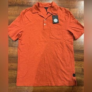 NWT Good Man Brand Men's Orange Polo Shirt 100% Cotton Size Medium